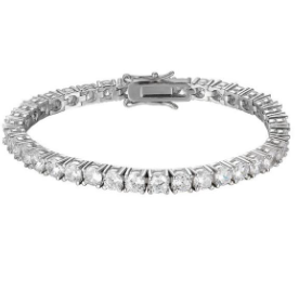 Classic Lab-Grown Diamond Tennis Bracelet in 18K White Gold (12 Ct., TW, 30 pts each)