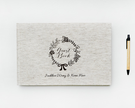 A|P FABRIC HARD COVER GUEST BOOK