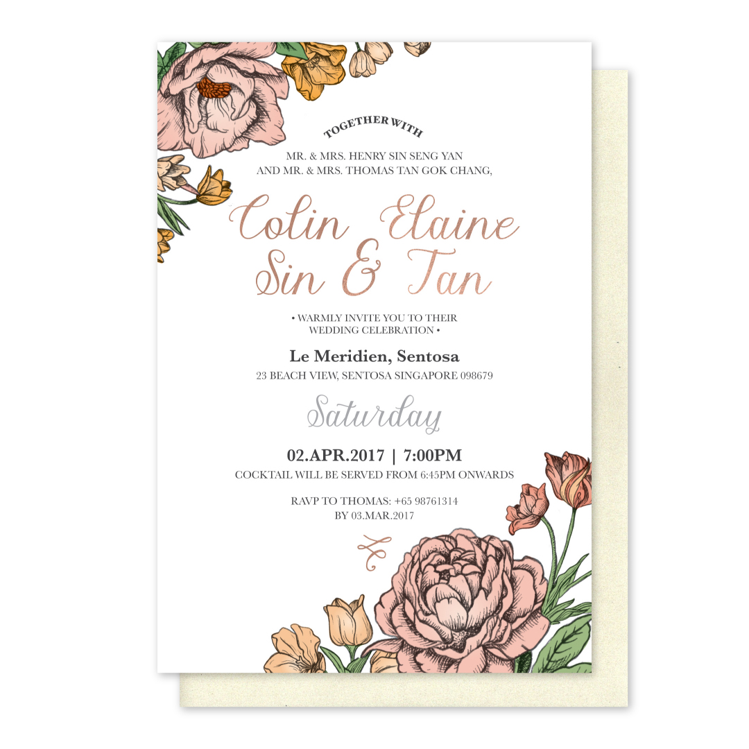 Full Bloom Invitation Card