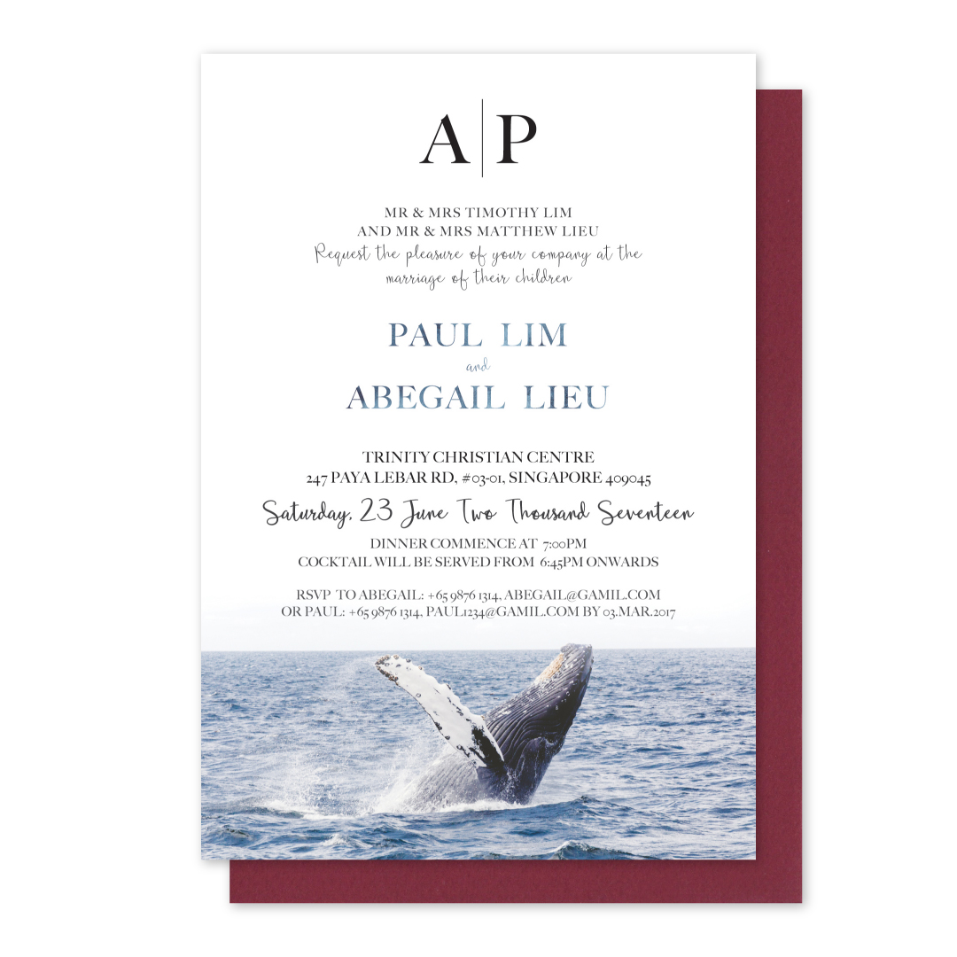 Whale Always Love You Invitation Card