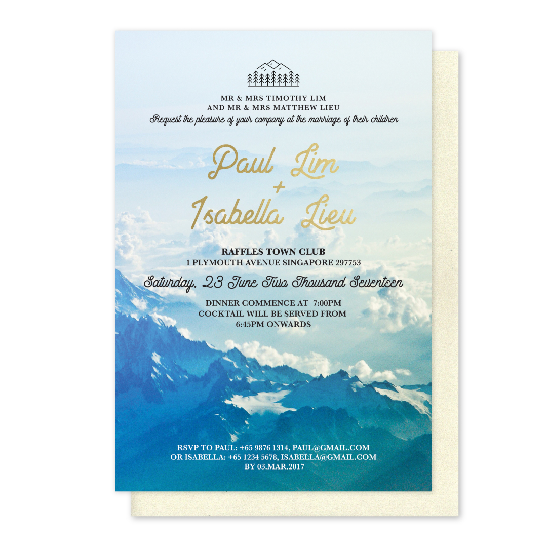 Move Mountains Invitation Card