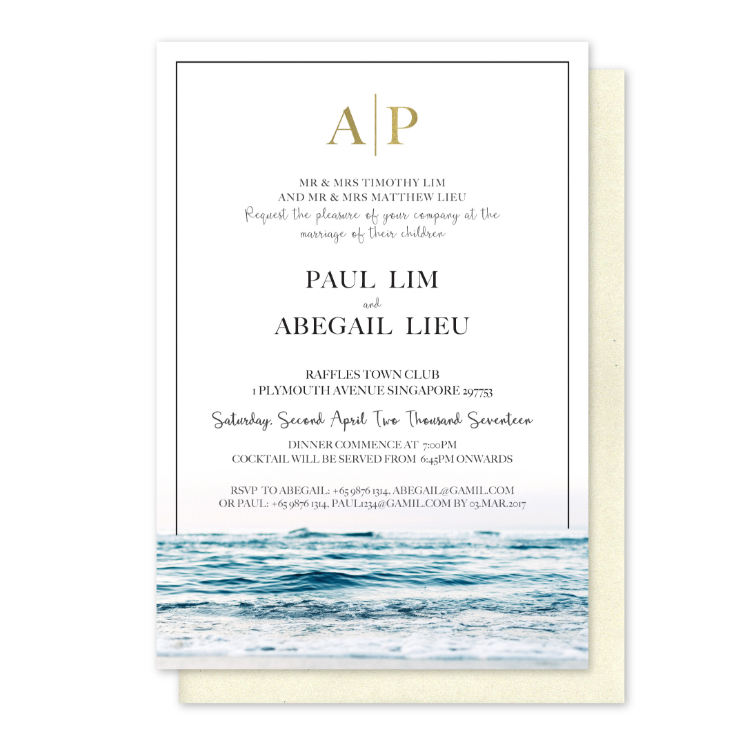 Calm Waves Invitation Card