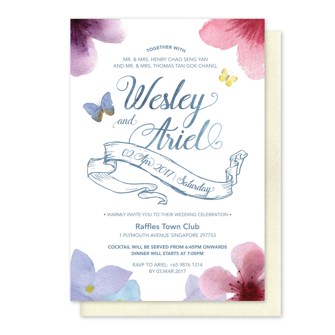Petal Charm Invitation Card