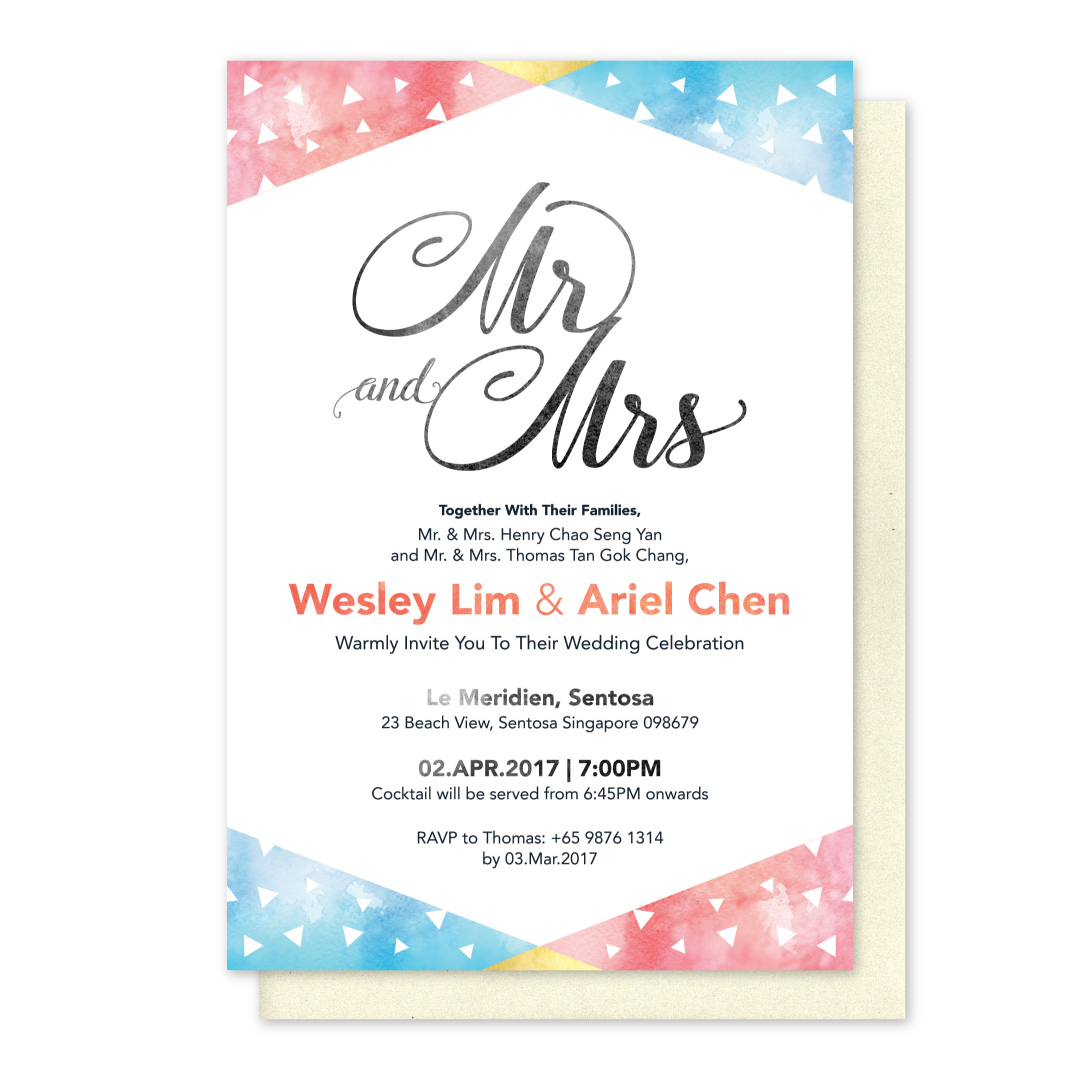 Geometric Joy Invitation Card