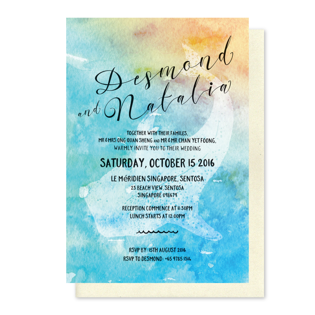 Aquatic Memory Invitation Card
