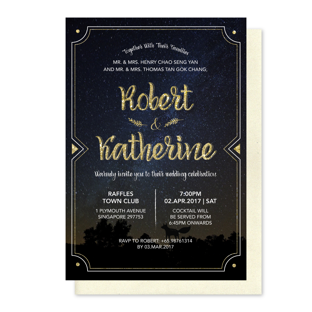 Starry Night Invitation Card