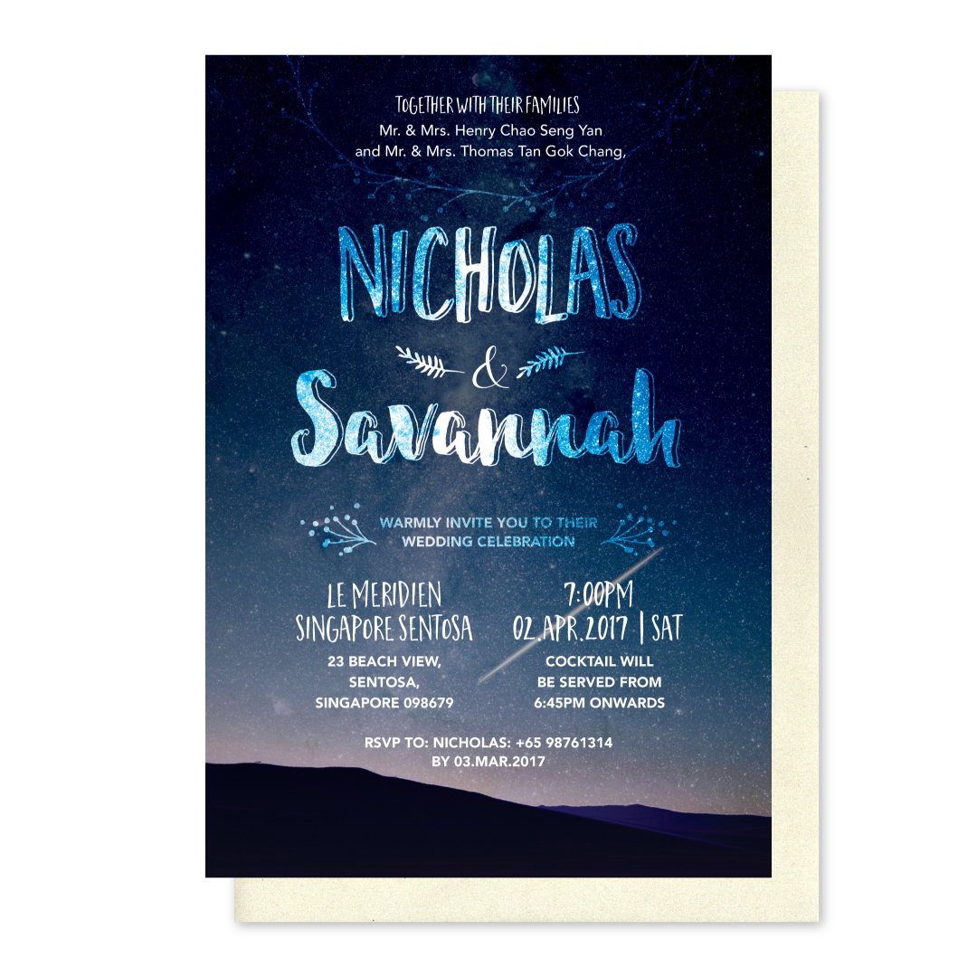 Shooting Stars Invitation Card