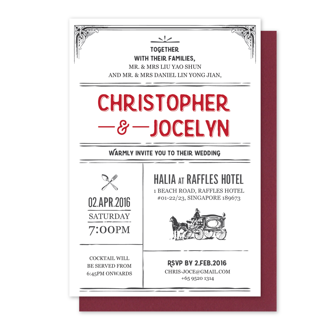 Timeless Colonial Charm Invitation Card