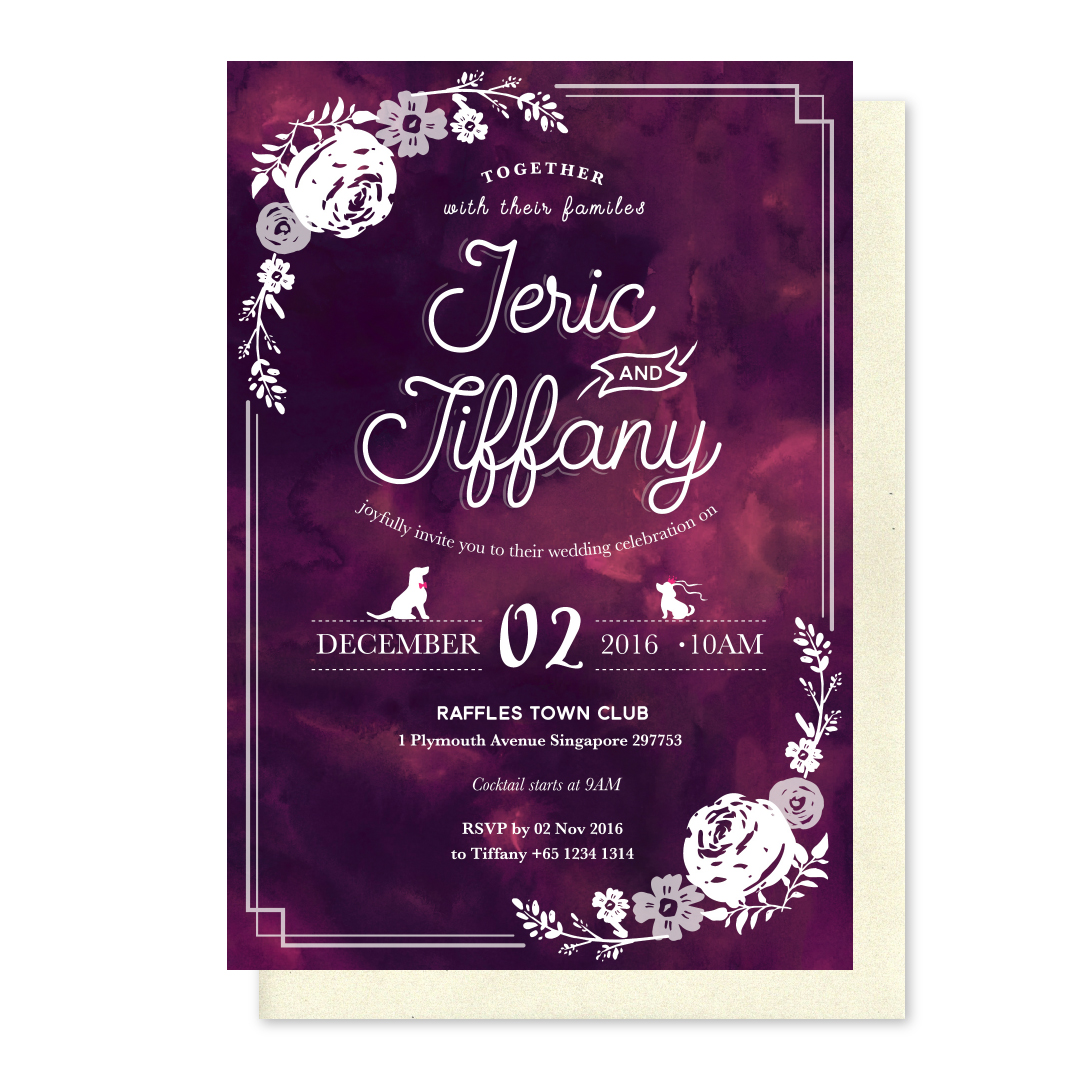 Sensual Purple Invitation Card