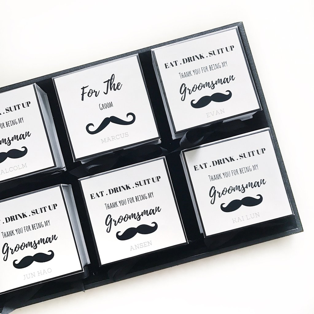 4-8 Groomsmen Leather Keychain Package
