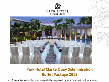 Solemnisation Buffet Package 2018