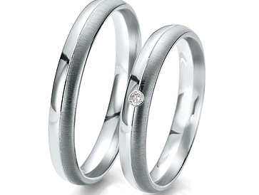 Breuning Black & White Wedding Band