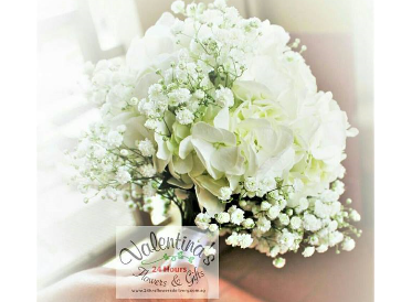Wedding Car Décor @ $588 NETT  (Fresh flowers Hydrangea + Rose Theme)