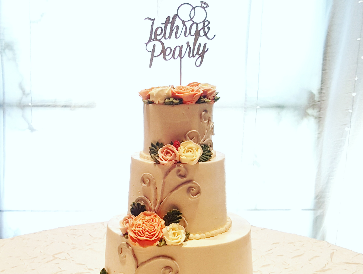 Highly customised Wedding Cake