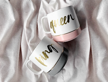 Personalised Brush Lettering Name Mugs