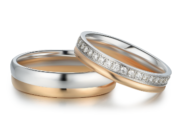 18K WHITE & ROSE GOLD RING