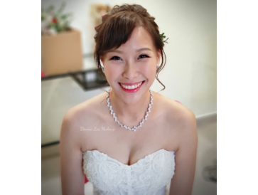 Actual day bride makeup and hairstyle
