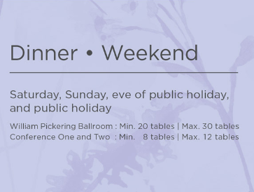 Wedding Dinner Weekend