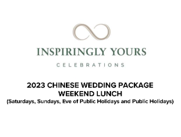 Chinese Weekend Wedding Lunch 2023