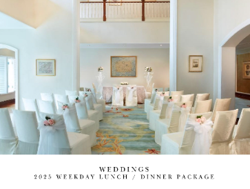 Weekday Wedding Lunch and Dinner 2025
