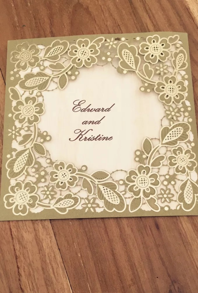 LASER CUT INVITATION  BY LA GRAZIA WEDDING & PARTY SUPPLIES