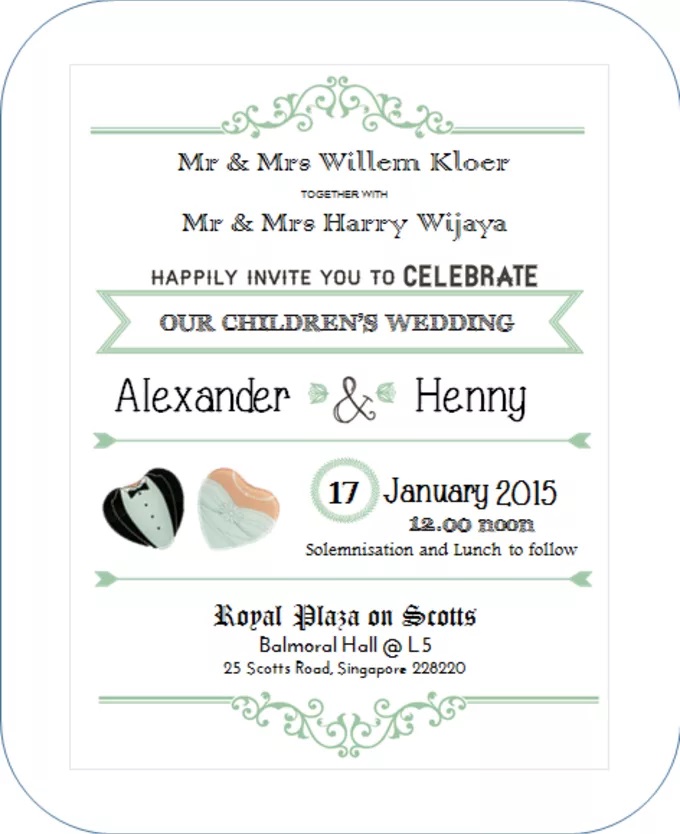 UNIQUE INVITATION CARD  BY LA GRAZIA WEDDING & PARTY SUPPLIES