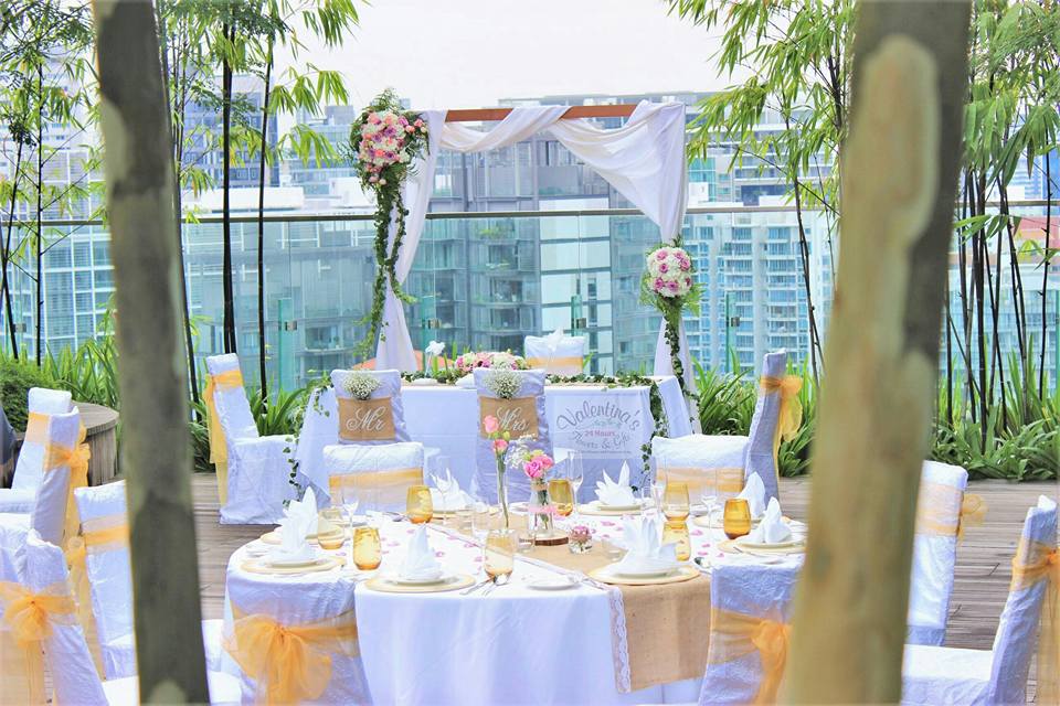 Wedding Setup at Hotel Jen – Bamboo Terrace