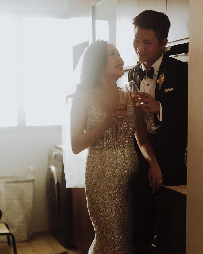 #WCbride with Vienna Gown | Evone and Kenny’s Cosy Home Solemnisation