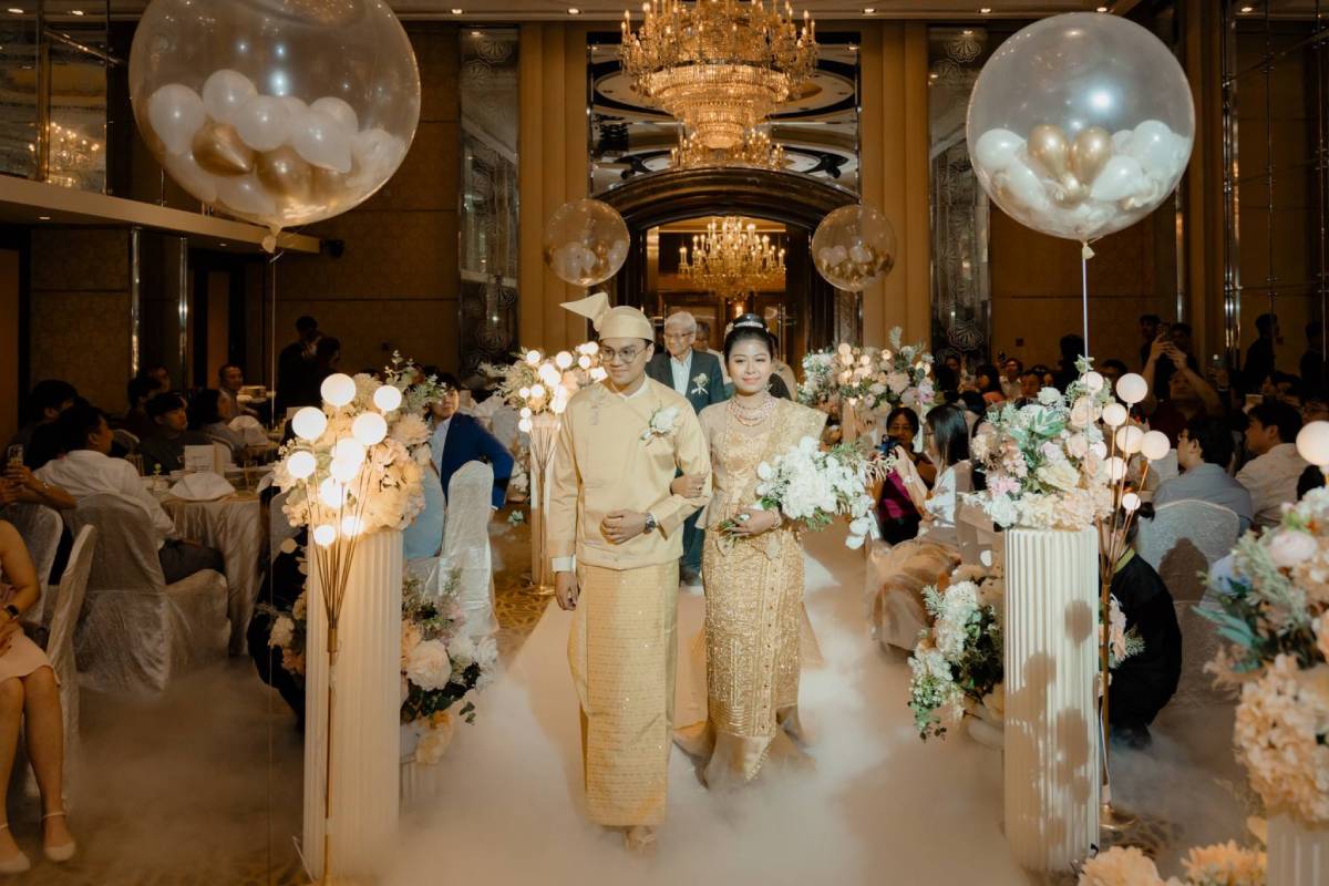 Traditional Myanmar Attire and Engagement Ceremony