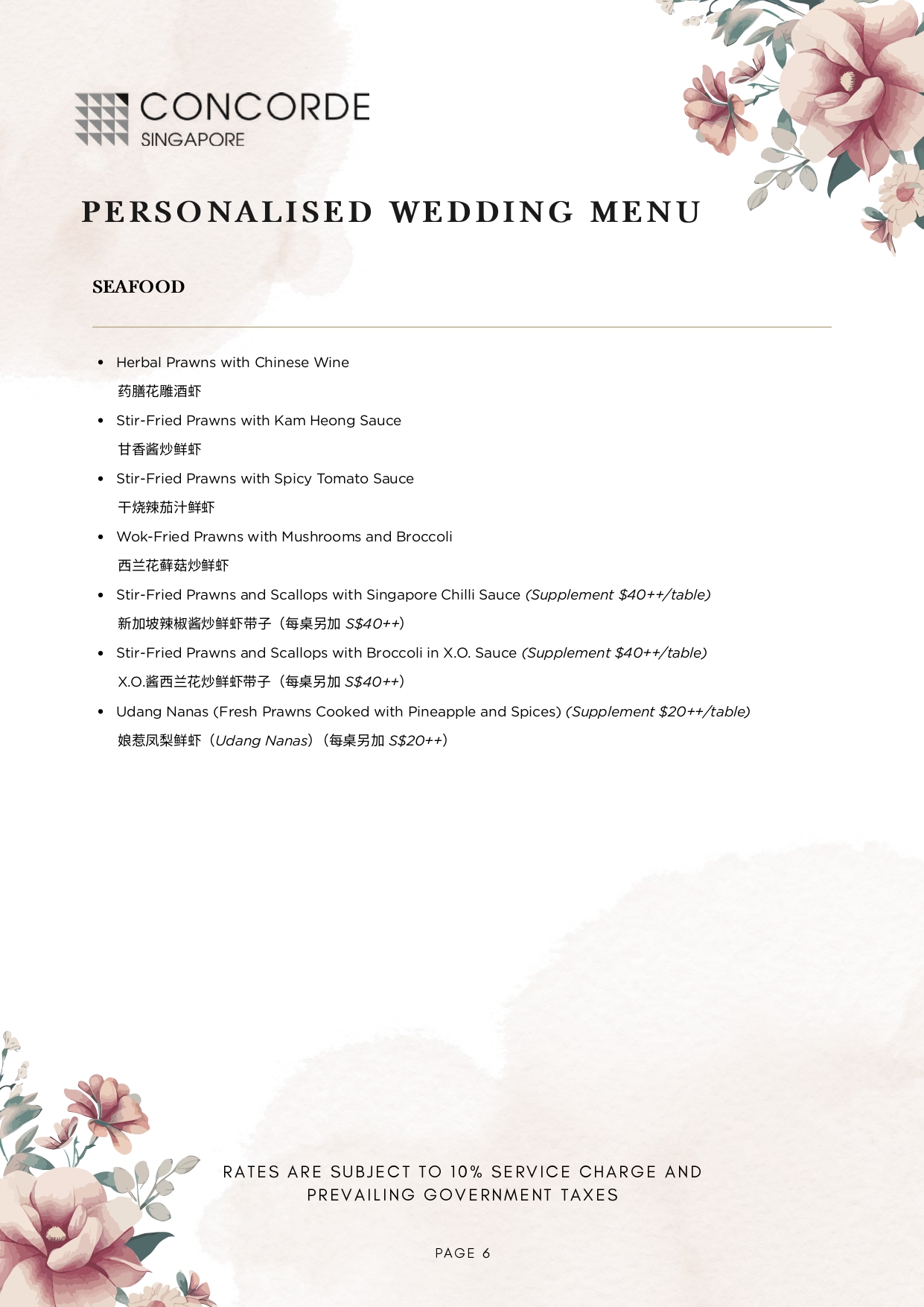 2027 & 2028 Wedding Lunch Package