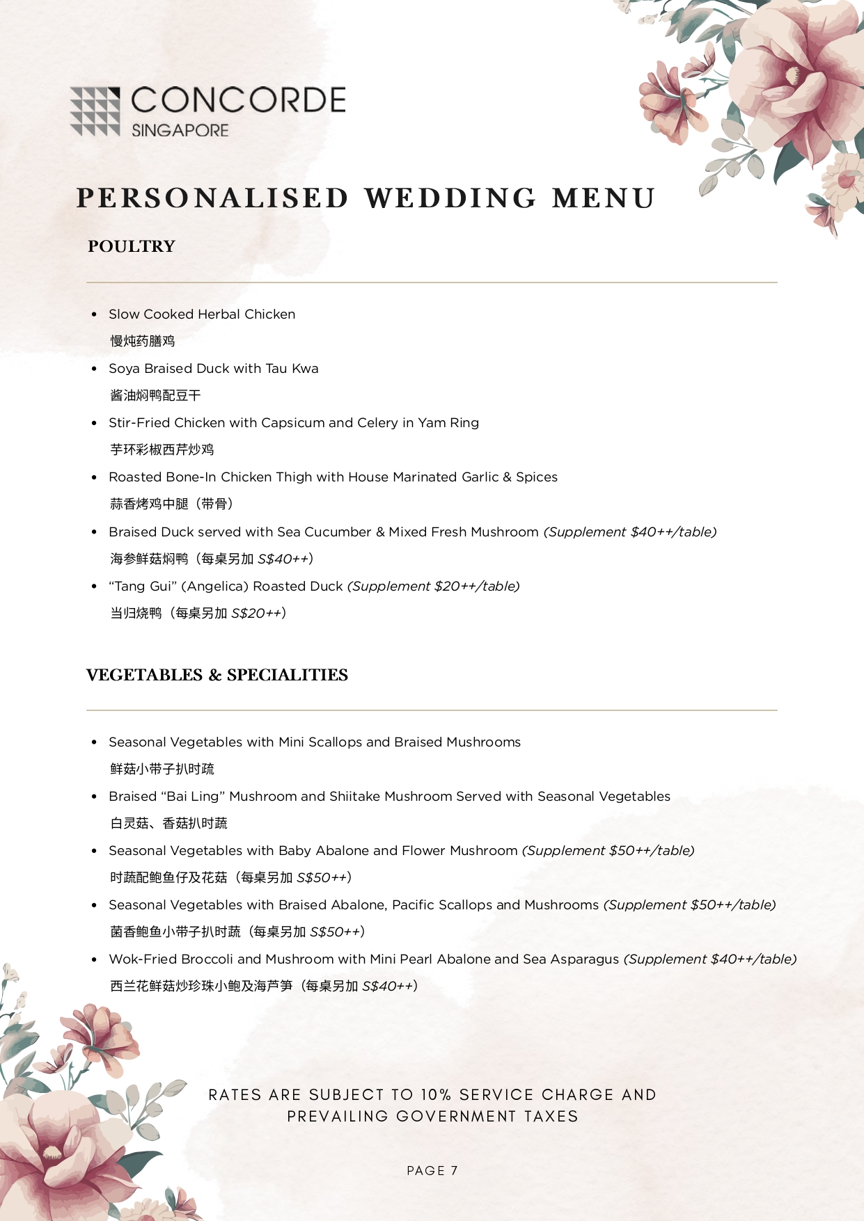 2027 & 2028 Wedding Lunch Package