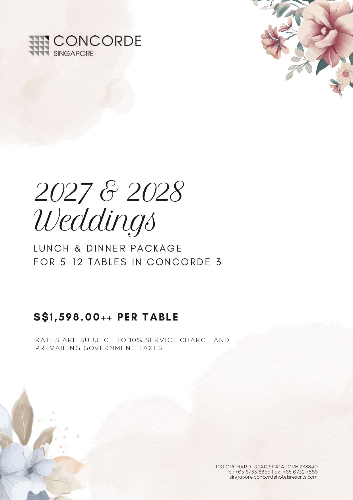 2027 & 2028 Intimate Wedding Package