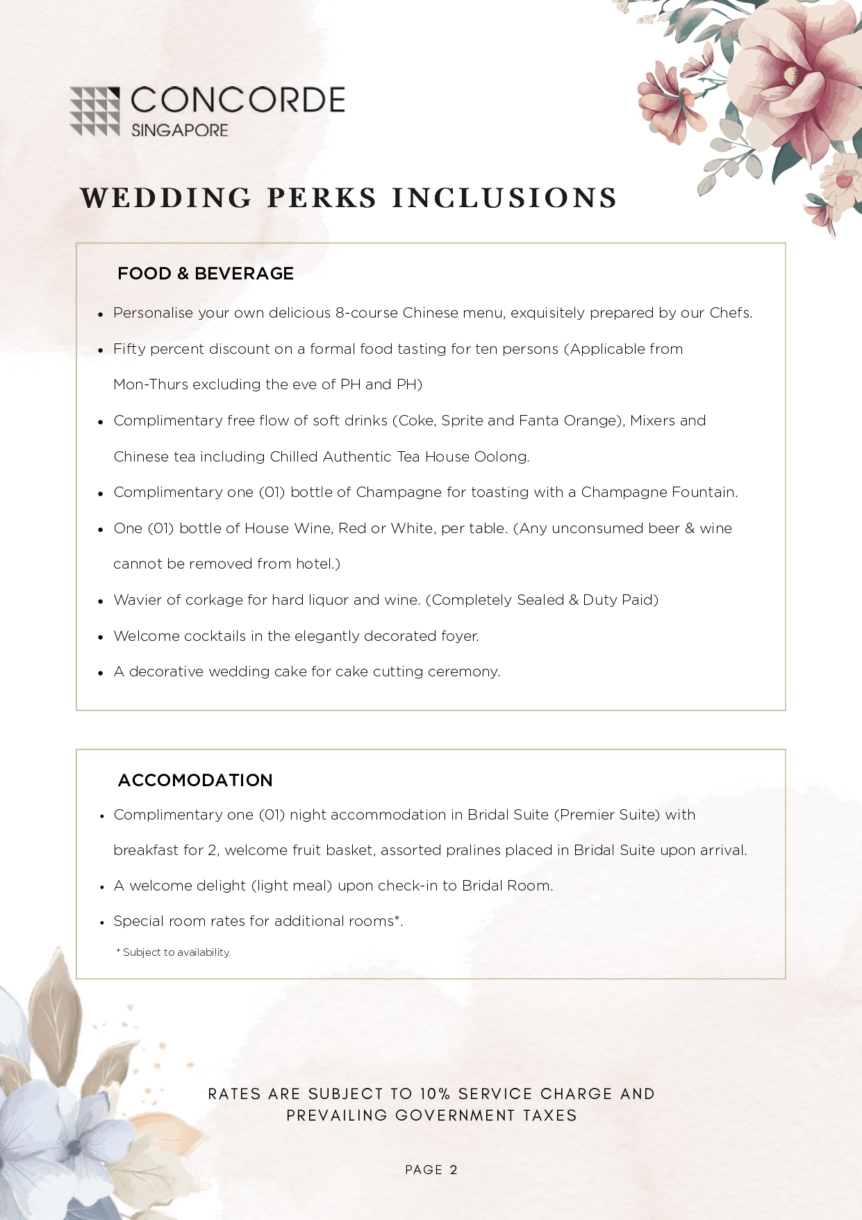 2027 & 2028 Intimate Wedding Package